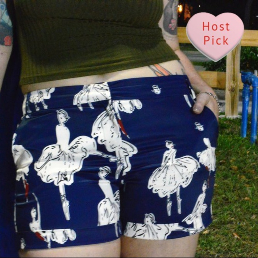 Navy Ballerina Shorts